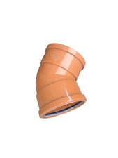 110mm 45° Underground Drain Pipe Bend PVC Orange UK Made Soil Waste Fitting