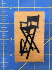 Vtg Directors Chair Rubber Stamp Hollywood, Movies, Film, Plays, Stage Director