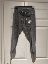 Nike Pants Women's Small Gray Gym Vintage Capri Jogger Sportswear
