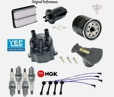 Tune Up Kit Filters Cap Rotor Spark Plugs Wire for Toyota Tacoma 2.4L;2.7L 95-97
