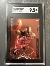 Michael Jordan 1993-94 Upper Deck SE G11 Behind The Glass Ssp Insert Sgc 9.5