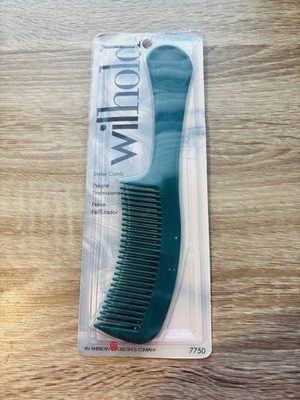 Vintage Wilhold Comb Pocket Purse Plastic Travel Styler 8.5'' #7750 USA Made NOS