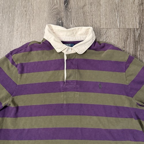 Vintage Polo Ralph Lauren Rugby Polo Shirt Mens XL Multicolor Striped Pony 90s by Ralph Lauren, Size XL, $49.99 - Photo 4