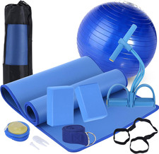 Yoga Mat Set for Beginners,Yoga Mat with Carrying Strap,Yoga Blocks 2 Pack with