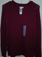 Ladies Old Navy Cranberry Sweater in Sz. XS-New With Tags!
