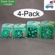 4-PACK Evercool Quiet Ever Green 80mm/90mm/120mm/140mm 3pin PC Case Cooling Fan