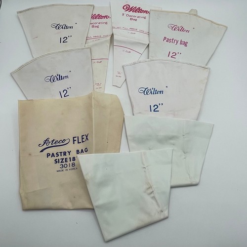 Wilton and Ateco Reusable Pastry Decorating Bags Lot 12in 9in 18in 10pc Set
