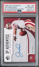2006 SP Authentic Joe Montana Auto #SP-MO 49ers PSA 10