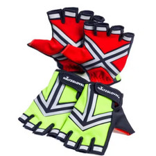 Red Fingerless Microfiber Daytime Gloves