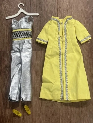 Vintage Barbie Outfit #1492 Silver Polish 1969 Complete Mattel Mod Era