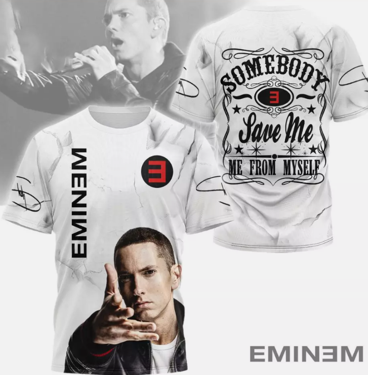 Eminem Somebody Save Me Me From Myself AOP 3D T-shirt