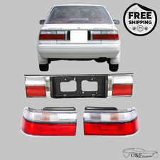 For 88 92 Toyota Corolla Ae90 Tail Light Set 3 Pcs Red Clear Lens Center Plate For 88 92 Toyota Corolla Ae90 Tail Light Set 3 Pcs Red Clear Lens Center Plate