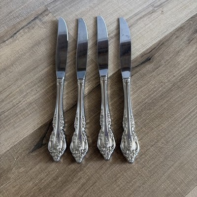4 Dinner Knives Hollow Oneida Community BRAHMS Stainless 9''