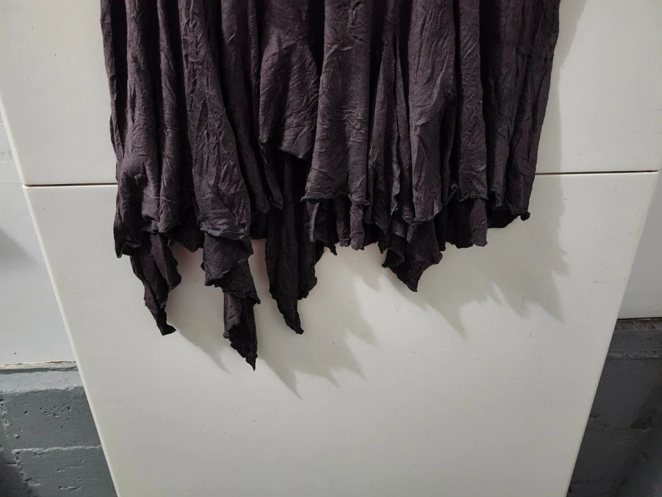 Marithe Francois Girbaud Skirt Womens 10 BRN Pullon Flare Avant Garde Wool Blend - Image 2 of 4