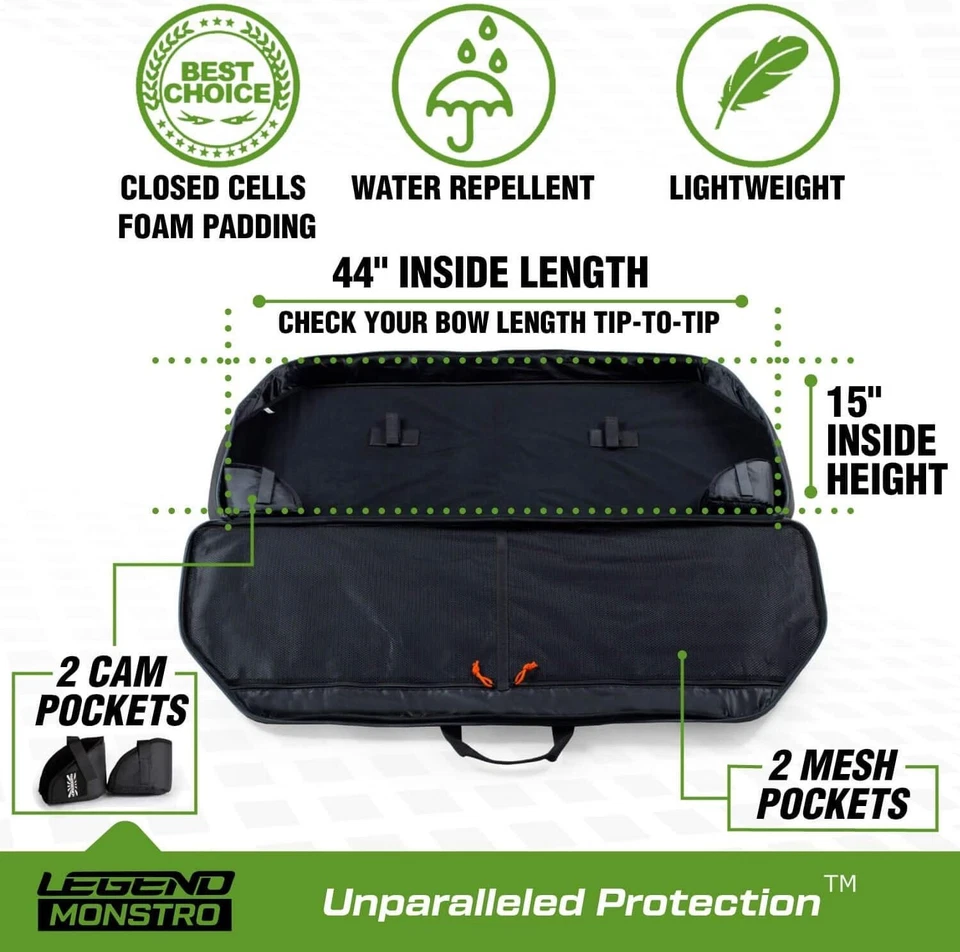 Estuche de arco compuesto suave profesional Monstro - Estuche de viaje para tiro con arco con hombro Foto 4 de 4