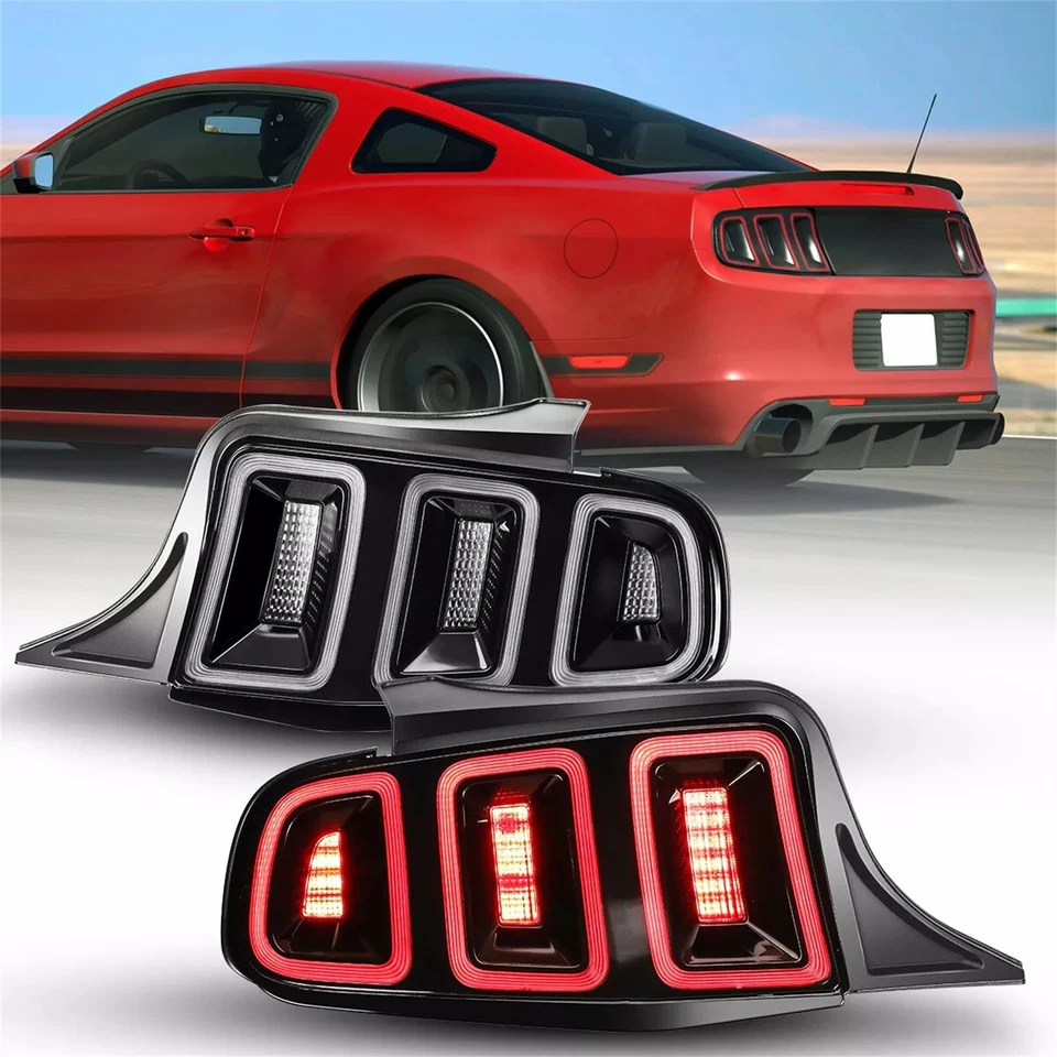 Luces traseras LED completas para Ford Mustang 2010-2014 con luces de señal de freno secuenciales Foto 3 de 4