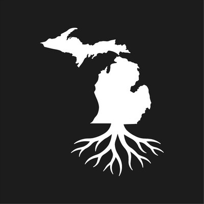 Michigan Roots State Outline Silhouette Vinyl Decal Root Heritage sticker