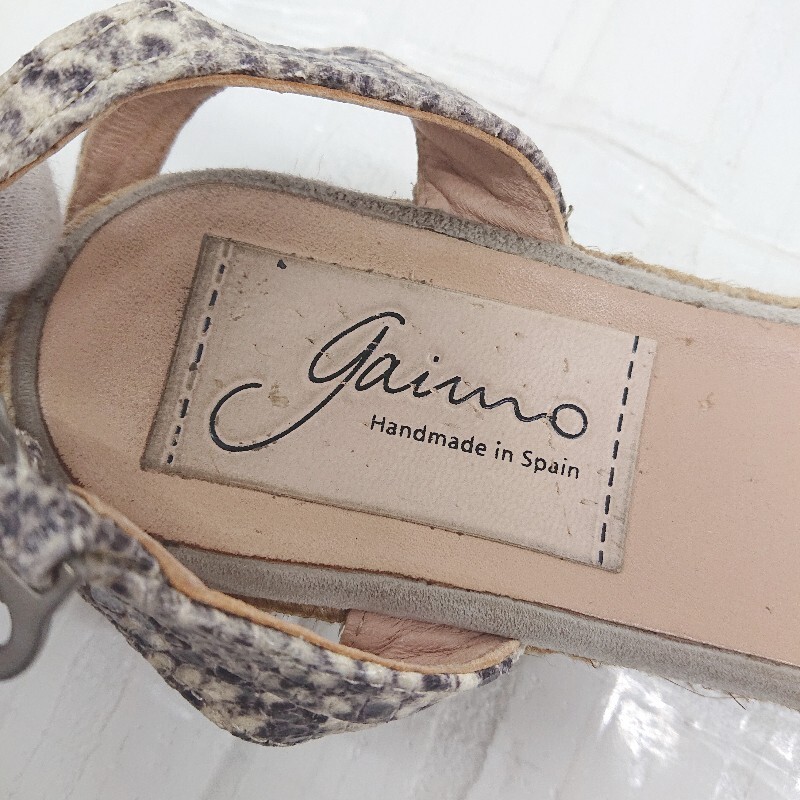 Gaimo Ankle Strap Python Pattern Flat Sandals Siz… - image 4