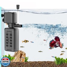 40-150 Gallon Internal Aquarium Filter, 4-in-1 Submersible Power