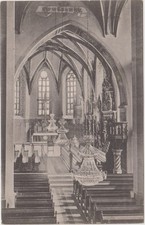D 302 Sayda im Erzgebirge ! Inneres der Stadtkirche mit Altar !
