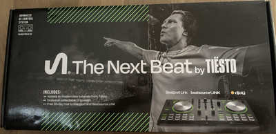 The Next Beat by Tiësto 2-Deck-Controller, Soundkarte, USB, Schwarz/Grün/Silber