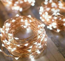 String Lights, Fairy USB String Light with 200 Warm White LEDs, 66 FT Copper ...