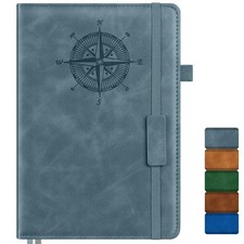 Notebook Journal for Women Men: Leather Writing, A5, Deepblue