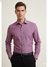 Bar lll Mens Organic Cotton Slim Fit Dress Shirt