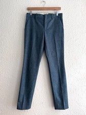 Women's Gucci Wool Blue Straight Trouser - Size 8uk