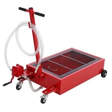 20 Gallon Oil Drain Pan Oil Drain Tank, 76L Low Profile Oil Red-M-New Hand Pump