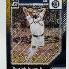2024-25 Panini Donruss Optic Derrick Jones Jr. #71 Black Gold Choice /8 Clippers