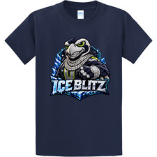 NEW Art Society x Artbag Ink ICE BLITZ NAVY BLUE Tee Shirt SM-4XLRGE MADE IN USA