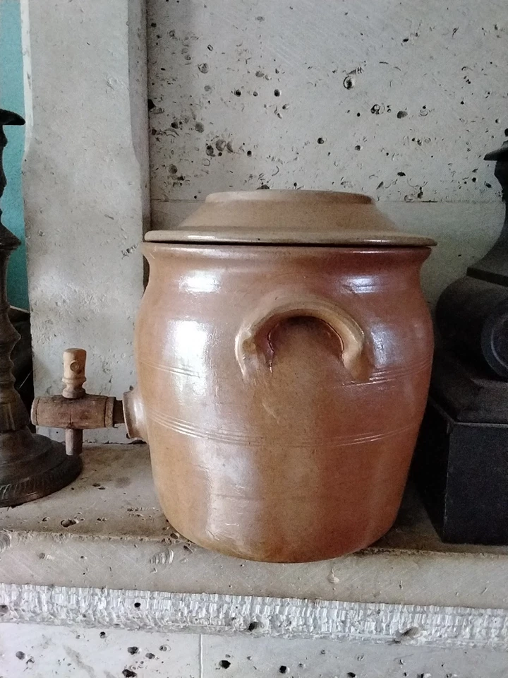 Ancien Pot En Grés Vinaigrier - Photo 3/4