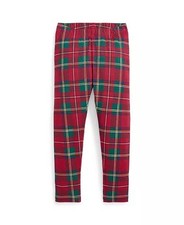 Polo Ralph Lauren Girls Plaid Stretch Jersey Legging Pant Size 6x