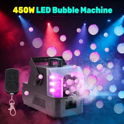 PAIDUN LED RGB 3In1 Smoke Fog Bubble Effect Maker Machine Blower Remote Control