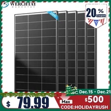 200W 400W 600W 1000Watt Solar Panel Bifacial 12V Mono Battery Home PV Power Boat