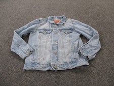 Levis Jacket Girls M 10 12 Blue Jean Denim Heavy Hiking Outdoors Red Tab Youth
