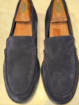 VINCE  RAFAEL  MENS BLUE SUEDE LEATHER LOAFER SIZE 42.5/9.5 US $370