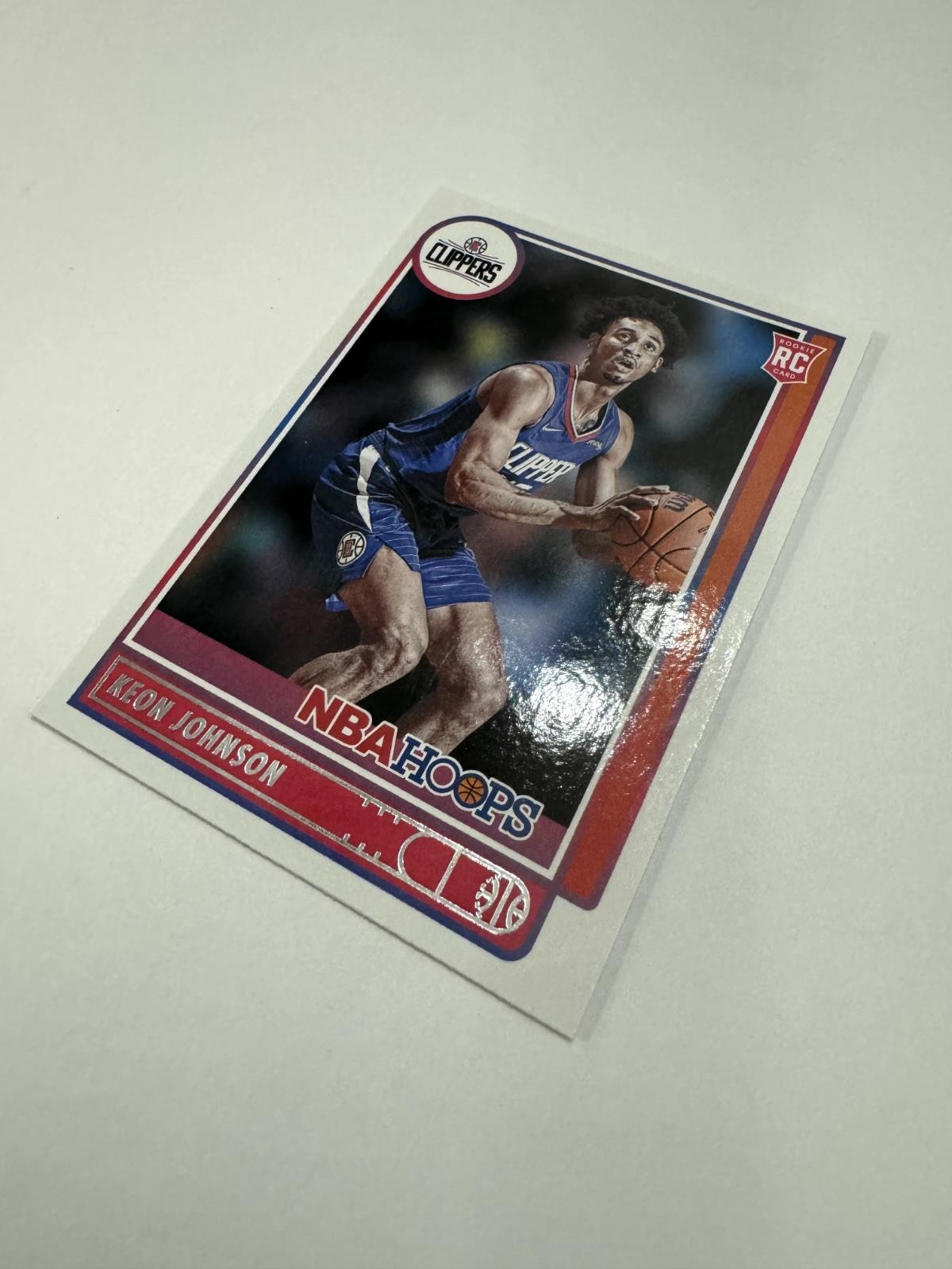 2021-22 Panini NBA Hoops Rookie Base RC #205 Keon Johnson