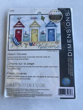 Dimensions Counted Cross Stitch Kit 65082 Beach Houses Brand New Sealed