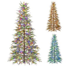 7.5 FT Pre-Lit Artificial Christmas Tree w/725 Branch Tips 500 Lights 8 Modes
