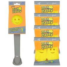 Scrub Daddy Value Pack Dish Daddy Soap Dispensing Dish Wand 4 Refill Pad 2-P
