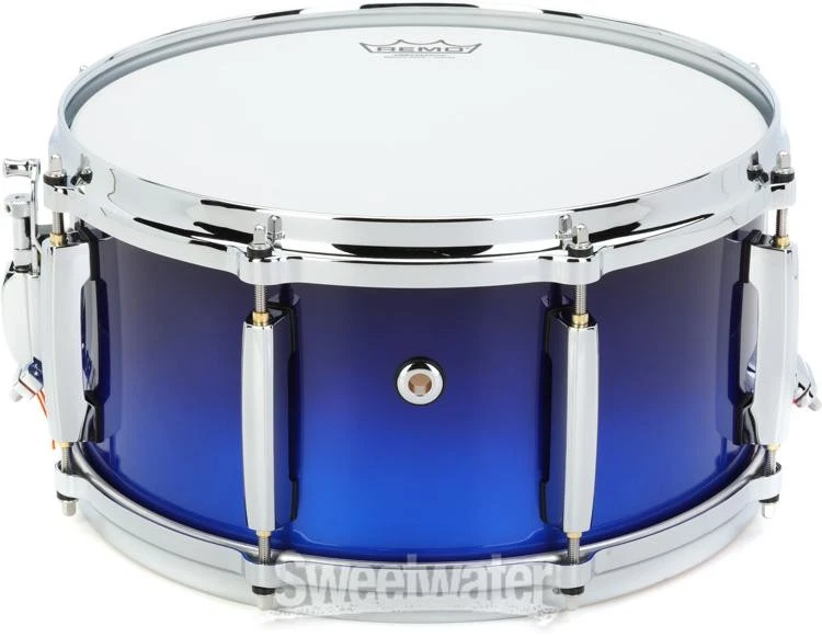 Tarola Pearl Masters Maple Pure - 6,5 x 13 polegadas - Azul cobalto desbotado metálico - Imagem 4 de 4