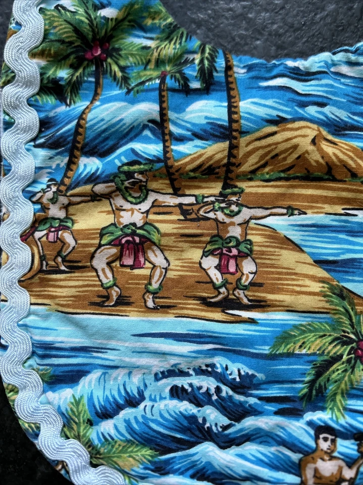 热带夏威夷海滩婴儿围兜-女孩/男孩-毛伊岛制造-海洋热带度假 — 第 2/4 张图片