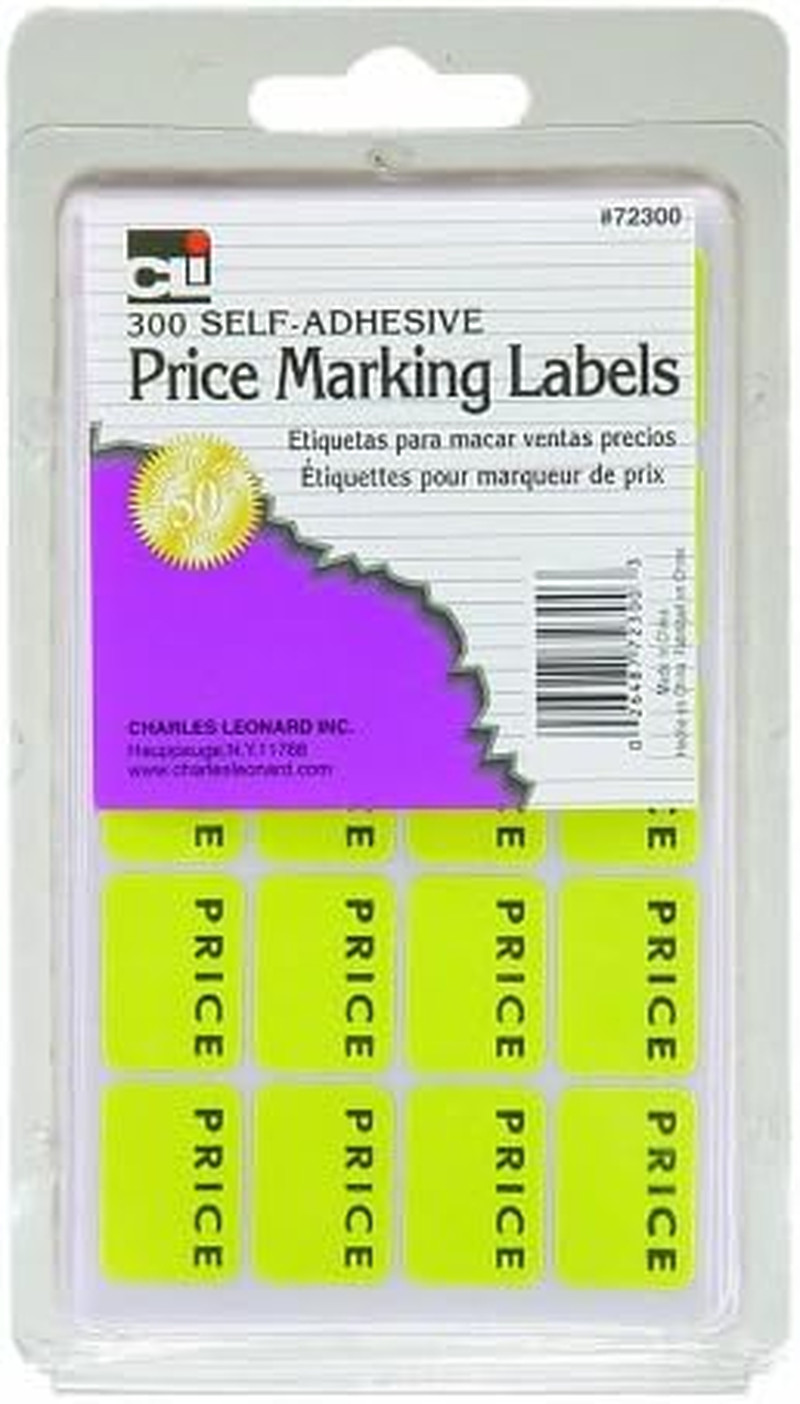 Sale Price Marking Labels, Blank Price Self Adhesive Stickers, Yellow, 300/Box (