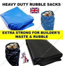 Extra Strong Heavy Duty Black or Blue Rubble Sacks High Strength Bags 30KG