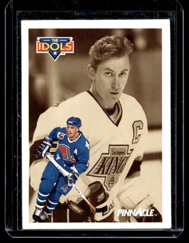 1991-92 Pinnacle The Idols Joe Sakic Wayne Gretzky #381 HOF - Bild 1 von 2