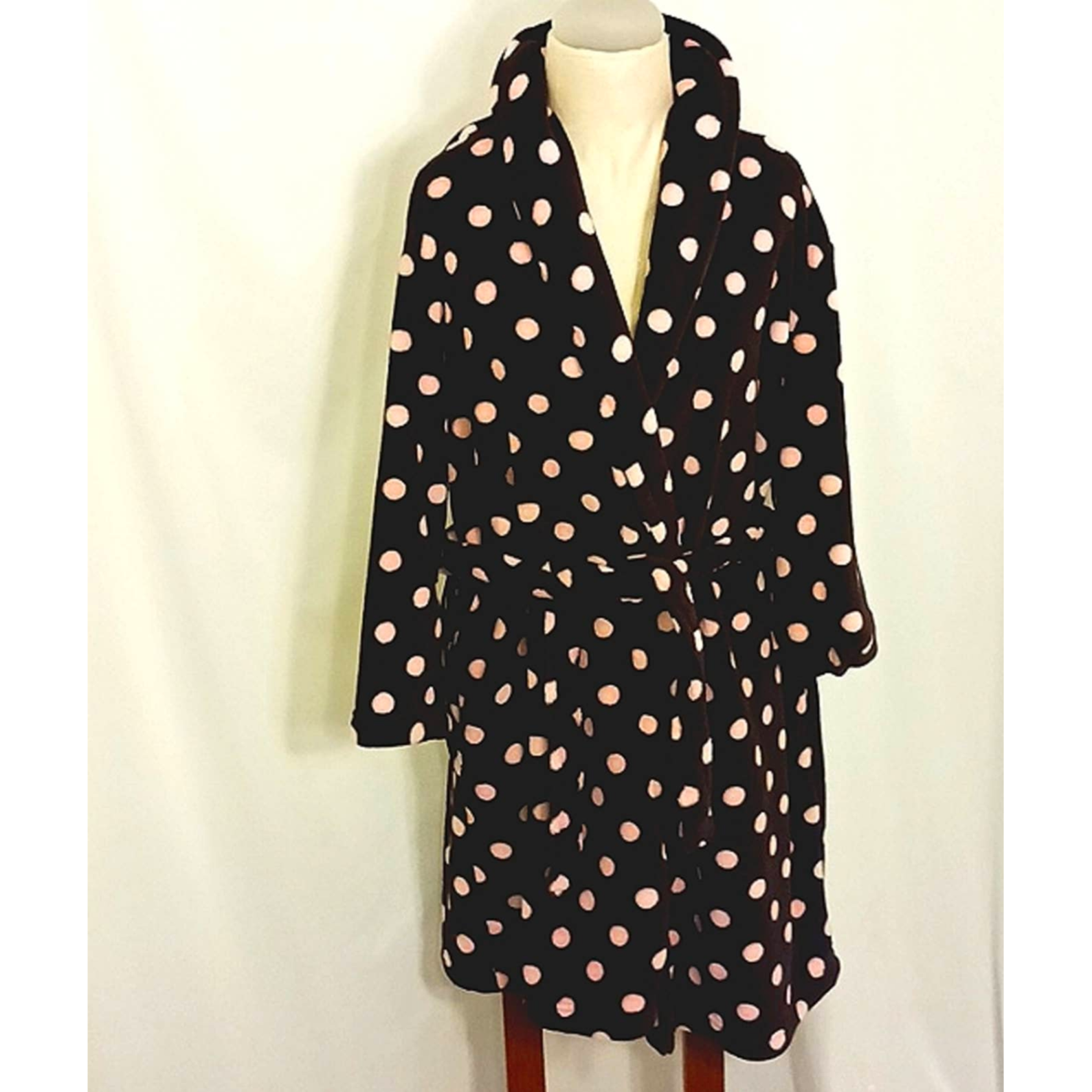 Charter Club ROBE Size M Luxurious Warm Fluffy Fleece BROWN and Pink ...