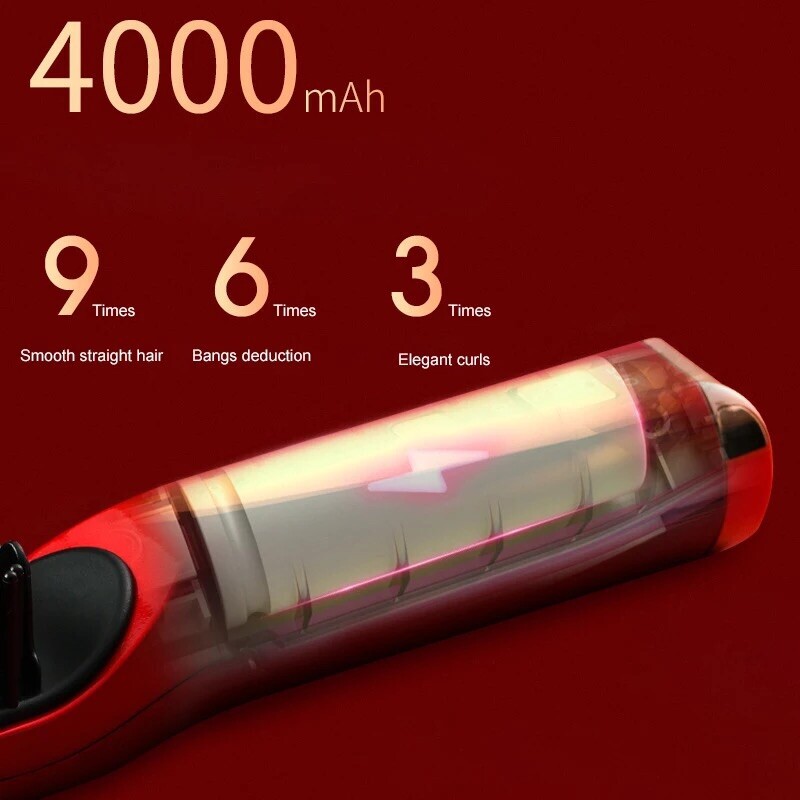 USB Wireless Charging Mini Portable Hair Straighter With Power Bank Option