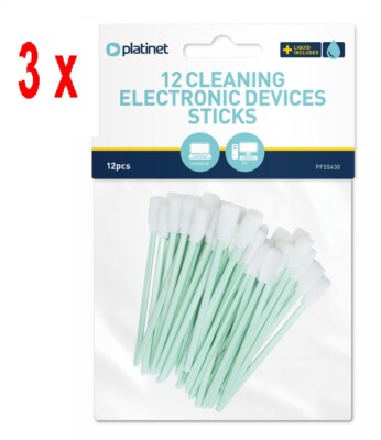 3x PLATINET Sticks zur Reinigung v. elektronischen Geräten(Tastatur)+Flüssigkeit